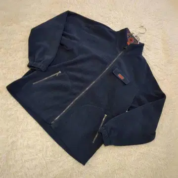 90S 널디 플리스 자켓 보아 안감 네이티브 무늬 네이비 L