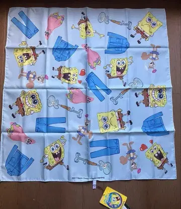 스펀지밥 젬블 스카프 미사용 새상품