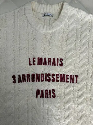 ZARA 아이보리 케이블 짜임 스웨터 M