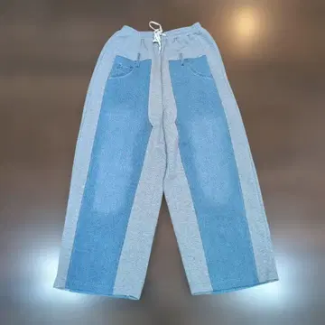 오늘 한정 가격 즉완품 니코앤드 데님 콤비 스웨트 팬츠