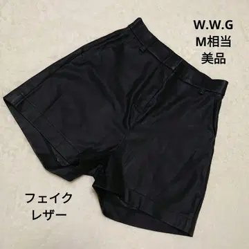 새상품급 W.W.G 블랙 인조 가죽 숏팬츠 F (M 상당)