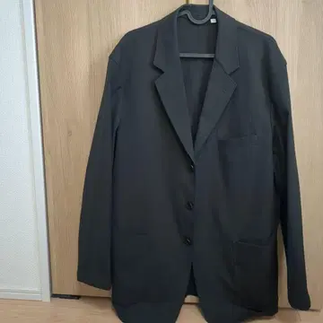 유니클로 U 릴랙스핏 테일러드 자켓 블랙 L