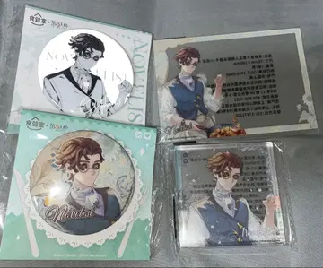 제5인격 식험실 콜라보 4점 세트 아크릴 블록 캔뱃지 클리어 카드 소설가