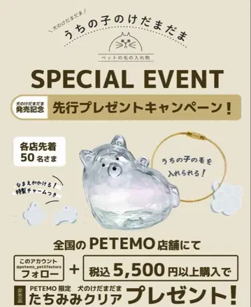 우리 아이의 케다마담 이누 페테모 한정판 타치미미