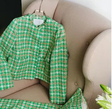 Ballsey 보르지 GRASS Jacket 노카라 트위드 재킷