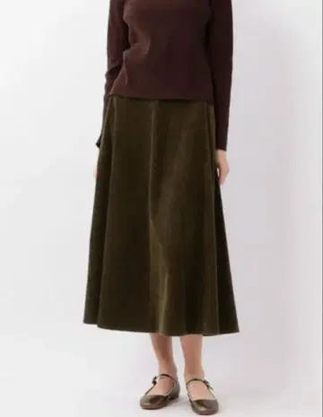 steven alan 코듀로이 플레어 스커트 S