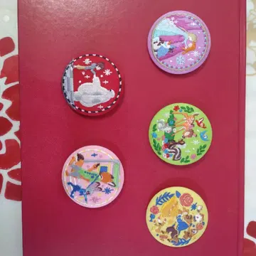 디즈니 자수 캔뱃지 5개 세트