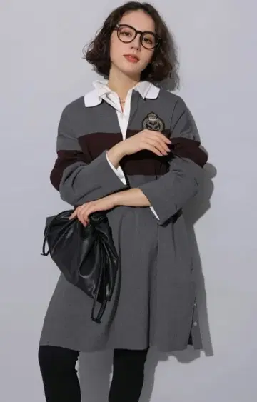 아르페쥬 스토리 오리지널 라거 니트 원피스 그레이