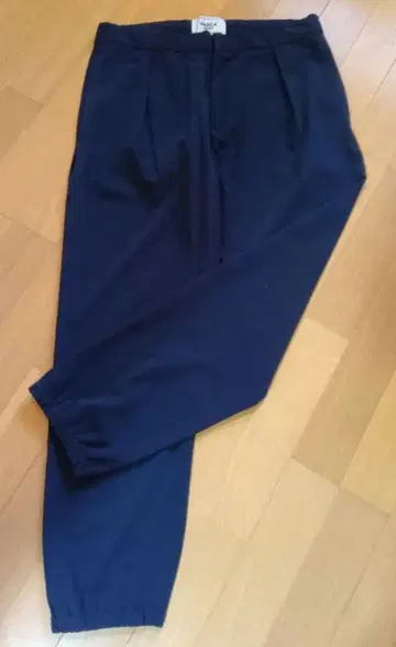 YAECA STUDY 리브 팬츠 S 네이비 조거 팬츠