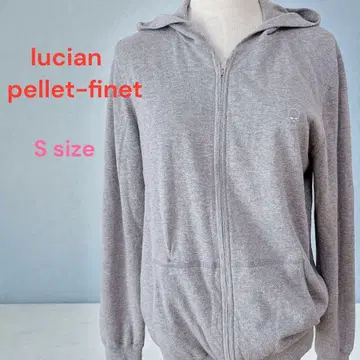 [할인] 루시앙페라피네 스컬 자수 지퍼 후드티 M 그레이 캐시미어 혼방