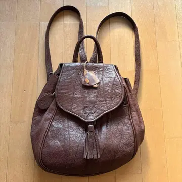 [ 새상품급 ] 이비사 백팩 가죽 브라운 참 포함