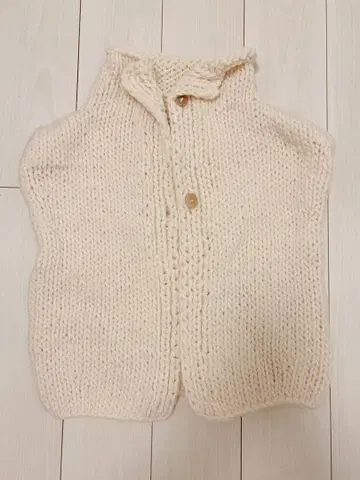 tumugu: 츠무구 로빙 로게이지 핸드 니트 2way 베스트