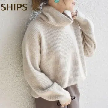 SHIPS 쉽스 폭스 터틀넥 풀오버 베이지