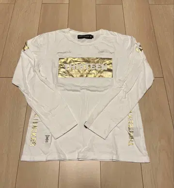 [초럭셔리] THIRTEEN JAPAN 긴팔T셔츠 롱T 화이트 x 골드