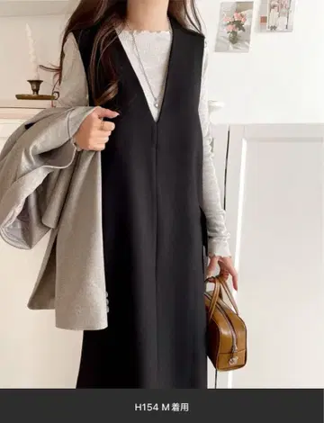 클래식 엘프 블랙 슬리브리스 원피스 M 사이즈