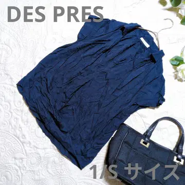 [ DES PRES ] 네이비 반팔 셔츠 S 사이즈 V넥