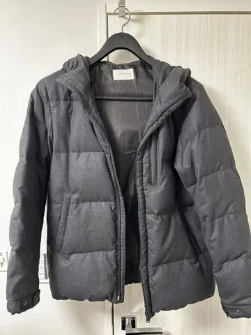 URBAN RESEARCH DOORS 후드 부착 다운 자켓 그레이