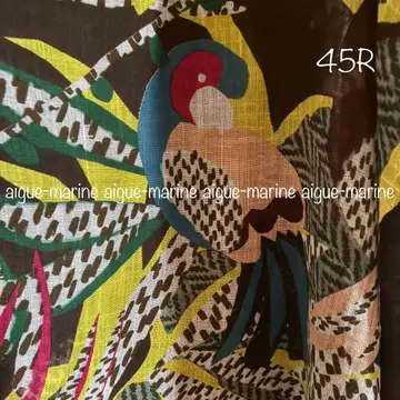 45R 사파리 패턴 스톨 브라운