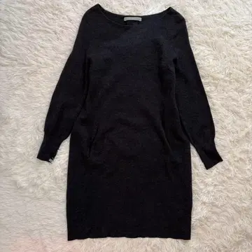 띠어리 럭스 무릎 기장 긴팔 니트 원피스 40 L 튜닉