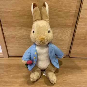 토끼 봉제 인형 파란 자켓