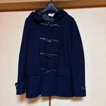 울 더플 코트 네이비