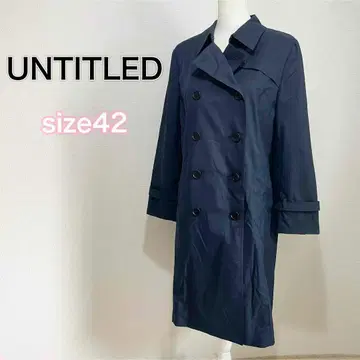[ 미사용 ] 언타이틀 벨트 트렌치코트 네이비 사이즈 XL