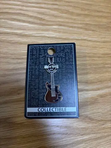 Hard Rock 기타 모양 핀 배지 한정품