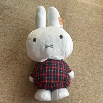 미피 빅 사이즈 MORE 봉제 인형 체크 원피스