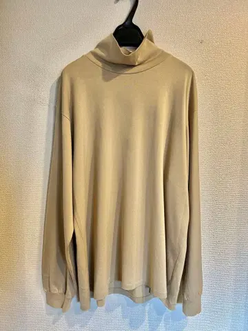 AURALEE LUSTER PLAITING 하이넥 L/S 티