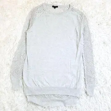 띠어리 캐시미어 혼방 메쉬 니트 S 그레이