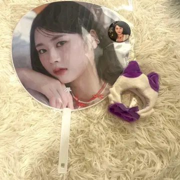 ME:I 응원봉 커버 부채 캔뱃지