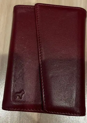 버건디 3단 폴더형 지갑