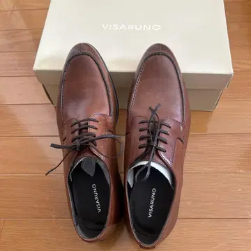 VISARUNO 브라운 레이스업 슈즈 25.0 미사용 새상품