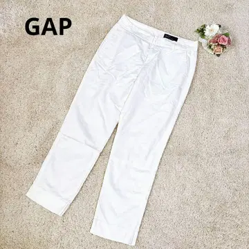갭 슬림 크롭 팬츠 화이트 스트레치 캐주얼 화이트 하의