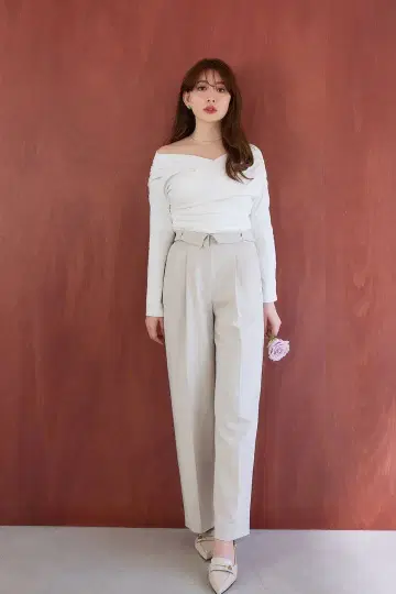 herlipto High Waist Tuck Trousers
