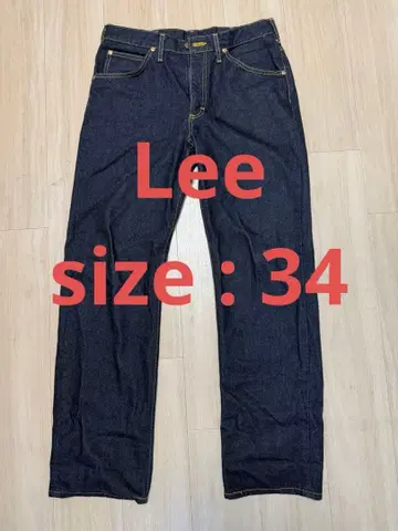 Lee 스트레이트 데님 34 다크 블루