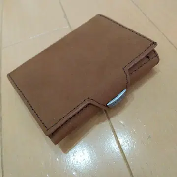 ALIMM 가죽 미니 지갑 3단 폴더형