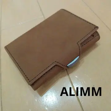 ALIMM 가죽 미니 지갑 3단 폴더형