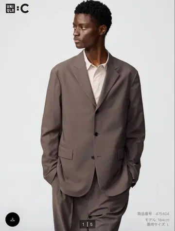 [ 미사용 새상품 셋업 가능 ] 유니클로C 감동 자켓 브라운 S