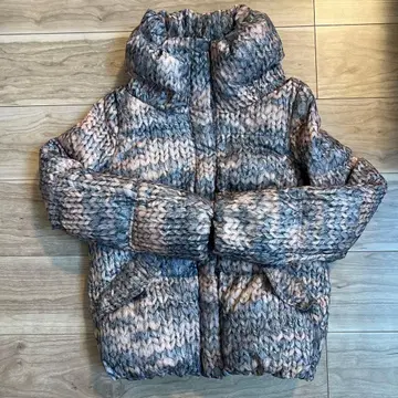 니트 패턴 다운 자켓