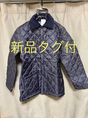 택 포함 새상품 라벤햄 퀼팅 자켓 네이비 사이즈 36