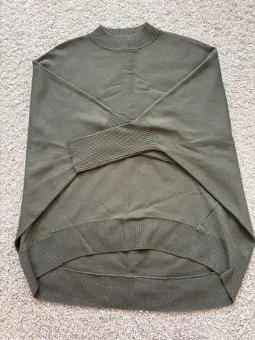 리에스 카키 돌먼 니트