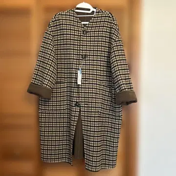 [ LE GLAZIK ] 리버서블 리버 코트 리버서블 체크