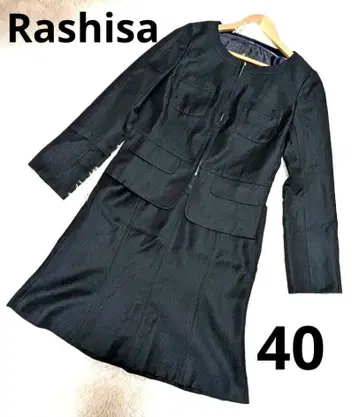 Rashisa 울 스커트 수트 40M 네이비 스커트 수트 셋업