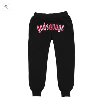 god savage 스웨트 팬츠 블랙&핑크