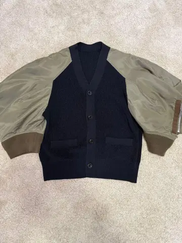 sacai 네이비 가디건