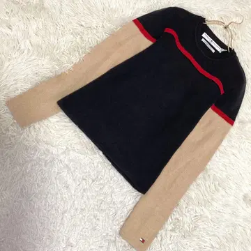 TOMMY HILFIGER 코튼 니트 블랙 XS 깔끔한 멋스러운