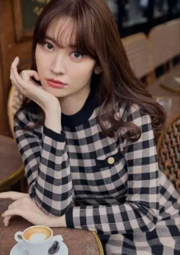 Herlipto plaid jacquard knit dress M