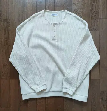 FREAK'S STORE 헨리넥 니트 L 크림 서멀