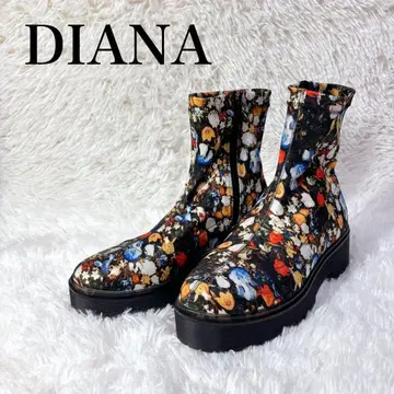 [새상품급] DIANA 회화 시리즈 레인부츠 L 사이즈 꽃무늬